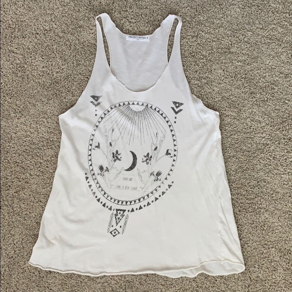 Distressed white tank
